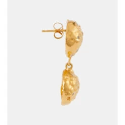 Aquazzura Shop 3 Alighieri The Inferno 9kt Gold Earrings With Diamonds