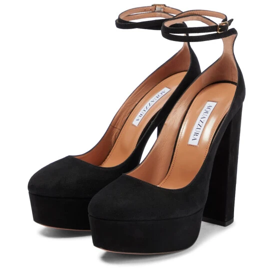 Aquazzura Blake Suede Platform Pumps 6 Aquazzura Blake Suede Platform Pumps - Image 4