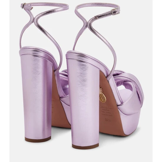 Aquazzura Olie 140 Leather Platform Sandals 4 Aquazzura Olie 140 Leather Platform Sandals - Image 2