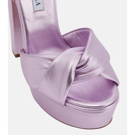 Aquazzura Olie 140 Leather Platform Sandals 7 Aquazzura Olie 140 Leather Platform Sandals - Image 5