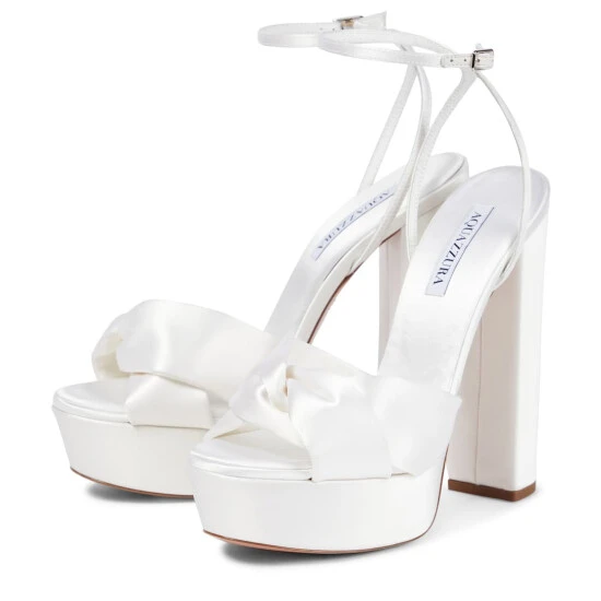 Aquazzura Olie 140 Satin Platform Sandals 6 Aquazzura Olie 140 Satin Platform Sandals - Image 4