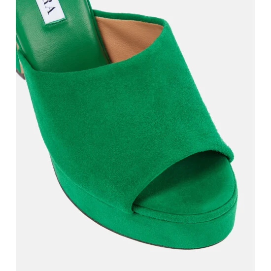 Aquazzura Violette Suede Platform Mules 7 Aquazzura Violette Suede Platform Mules - Image 5