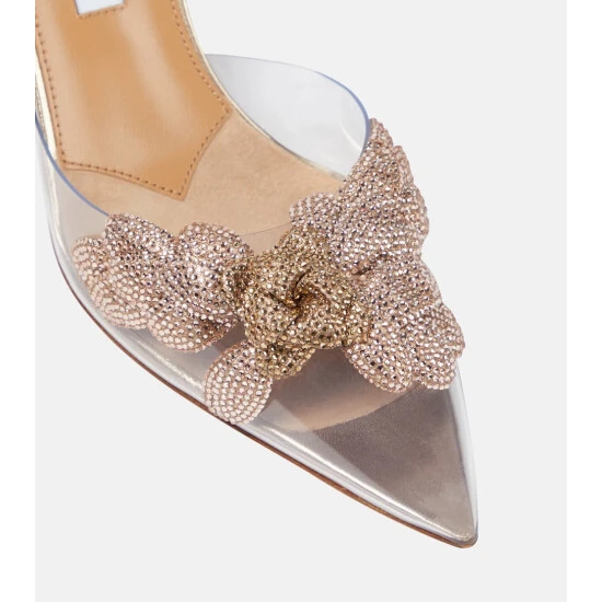 Aquazzura Galactic Flower PVC Mules 7 Aquazzura Galactic Flower PVC Mules - Image 5