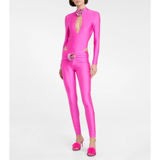 Aquazzura Love Carnation Satin Mules 3 Aquazzura Love Carnation Satin Mules