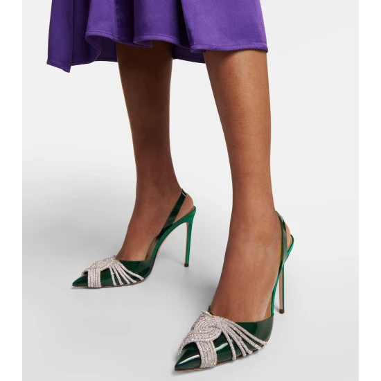 Aquazzura Gatsby Sling Embellished PVC Pumps 5 Aquazzura Gatsby Sling Embellished PVC Pumps - Image 3