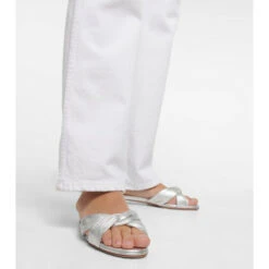 Aquazzura Olie Metallic Leather Sandals -Aquazzura Shop unnamed file 74