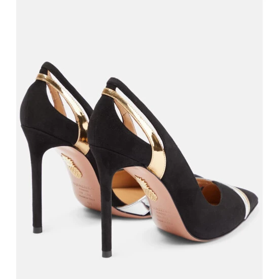 Aquazzura Electrique 105 Cutout Suede Pumps 4 Aquazzura Electrique 105 Cutout Suede Pumps - Image 2