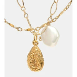 Alighieri Layers Of The Sun 24kt Gold-plated Necklace With Pearl 4 Alighieri Layers Of The Sun 24kt Gold-plated Necklace With Pearl -Aquazzura Shop unnamed file 844