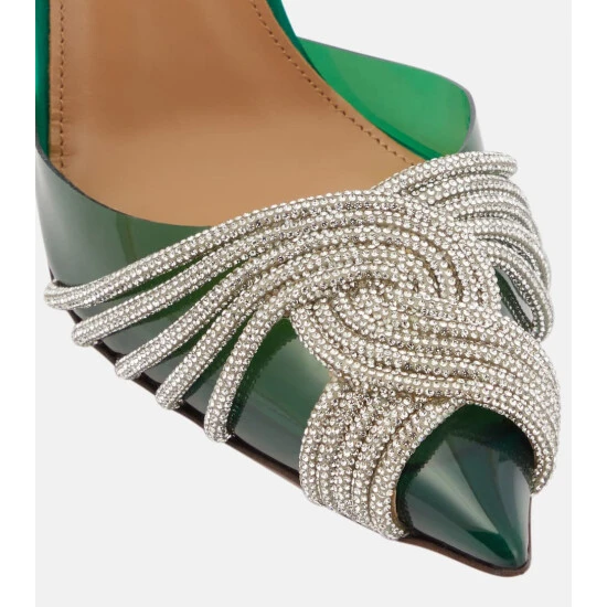Aquazzura Gatsby Sling Embellished PVC Pumps 7 Aquazzura Gatsby Sling Embellished PVC Pumps - Image 5
