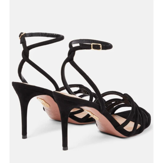 Aquazzura Moon 85 Suede Sandals 4 Aquazzura Moon 85 Suede Sandals - Image 2